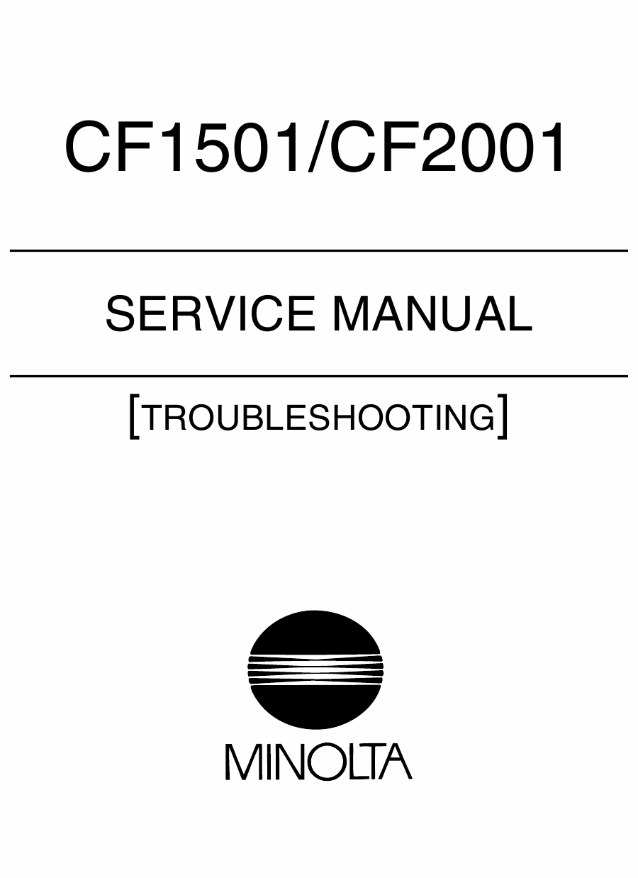 Konica-Minolta MINOLTA CF1501 2001 TROUBLESHOOTING Service Manual-1